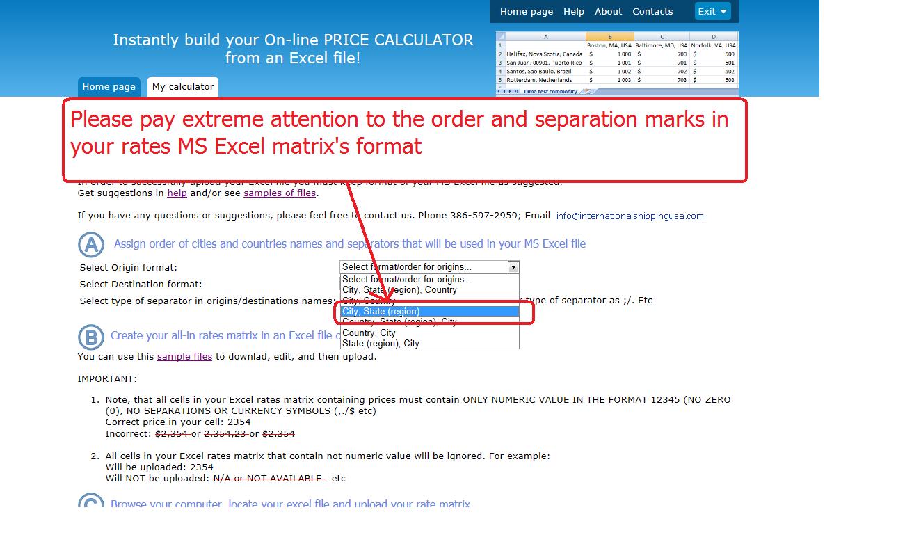 Instantly build your online freight calculator!